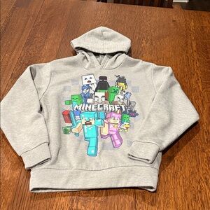 Boys size medium Minecraft Kids Gray Hoodie